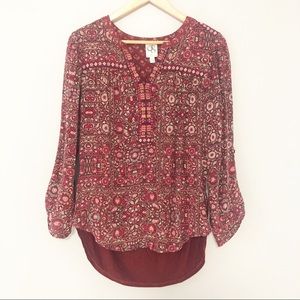 Anthropologie One September Embroidered Top sz S